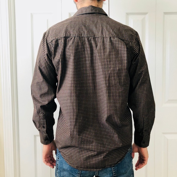 James Tattersall Brown Gingham Shirt 14.5-15 S - Picture 4 of 7